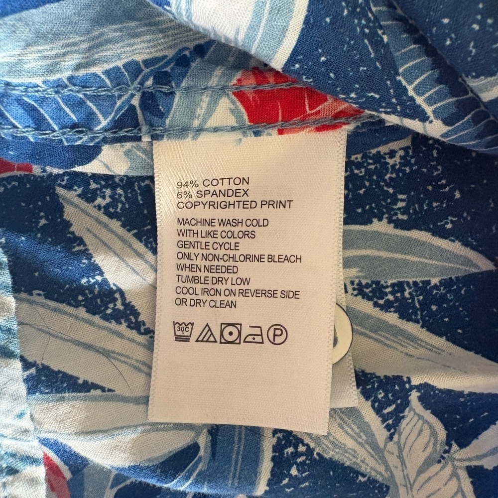 Tommy Bahama Shirt Men XXL Button Down Nova Wave Reverse Print Leaf Short Sleeve - Picture 5 of 8
